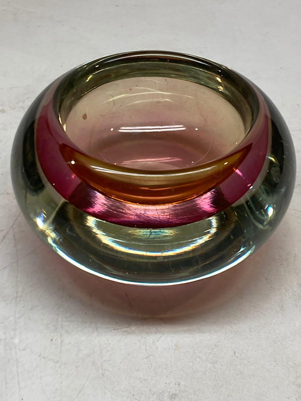 Sommerso Murano art glass bowl