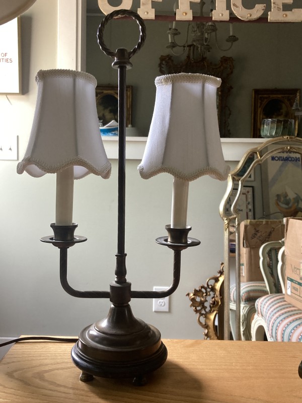 small brass table lamp