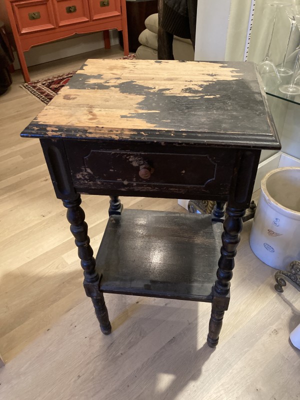 Small painted side table with drawer