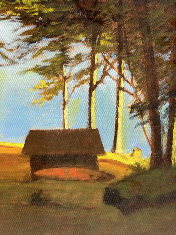 original cabin painting on canvas
