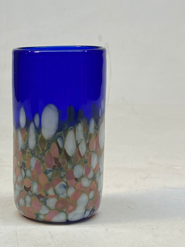 David Tate hand blown art glass vase