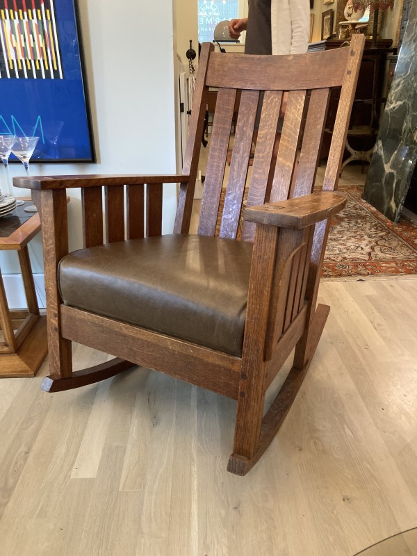 Mission oak craft rocking chair