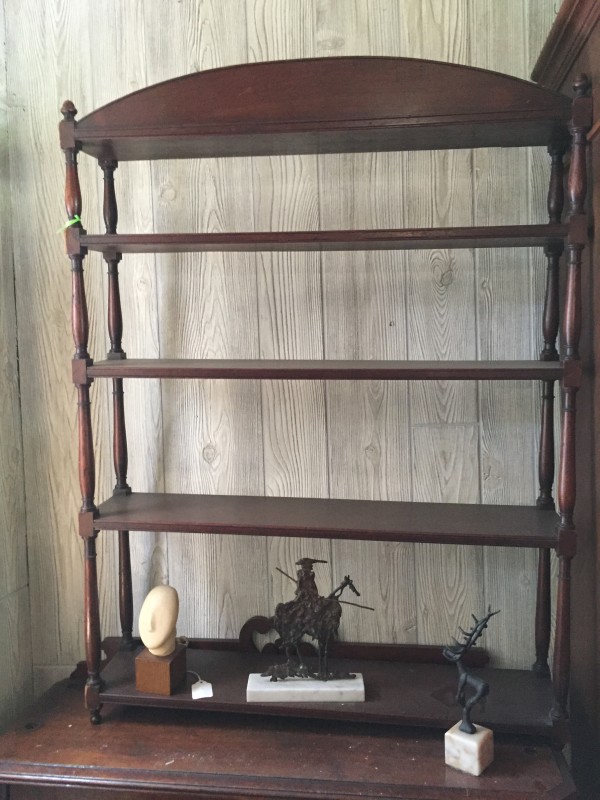 Vintage early mahogany wall shelf