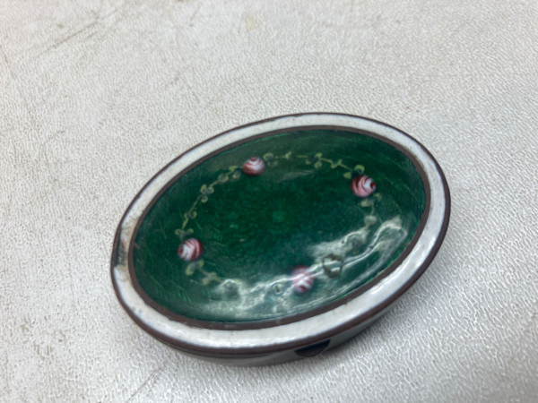 oval enameled ring dish