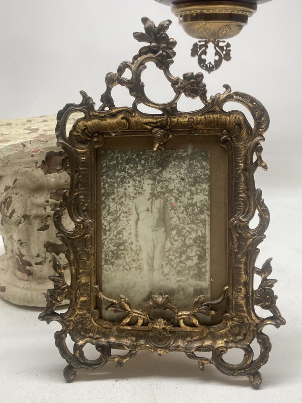 Ornate Victorian gold metal frame