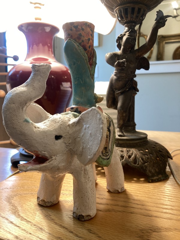Mike Norman elephant candle holder
