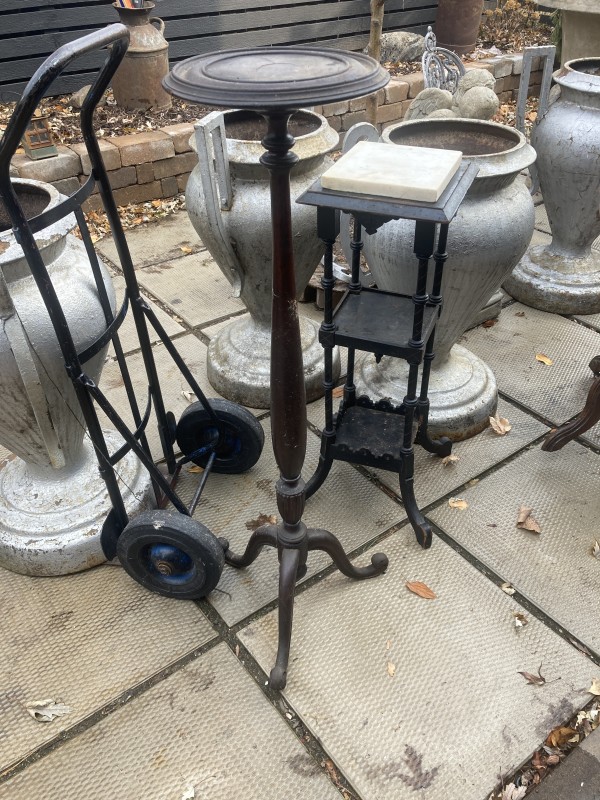 Tall turn of the century candle stand