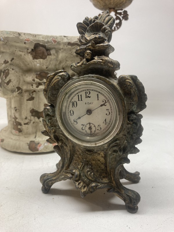 ornate decorative metal clock