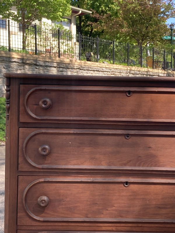 Renaissance Revival walnut dresser chest
