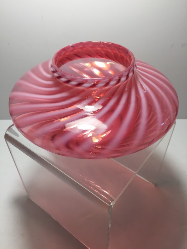 vintage Cranberry swirl vase