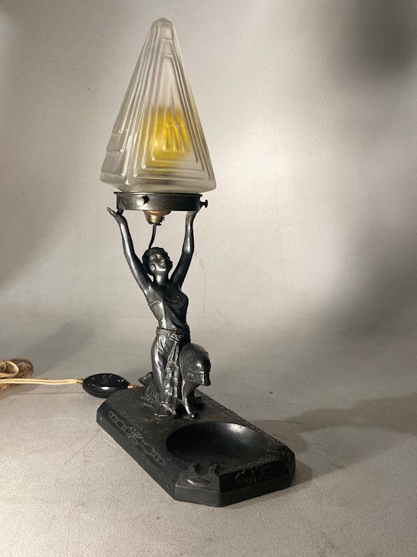 Art Deco Female figural lamp