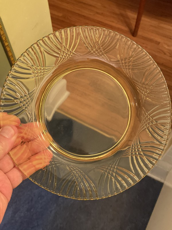 Vaseline glass plates (6)