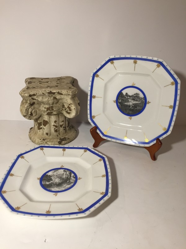 vintage Avenir square shaped serving plates
