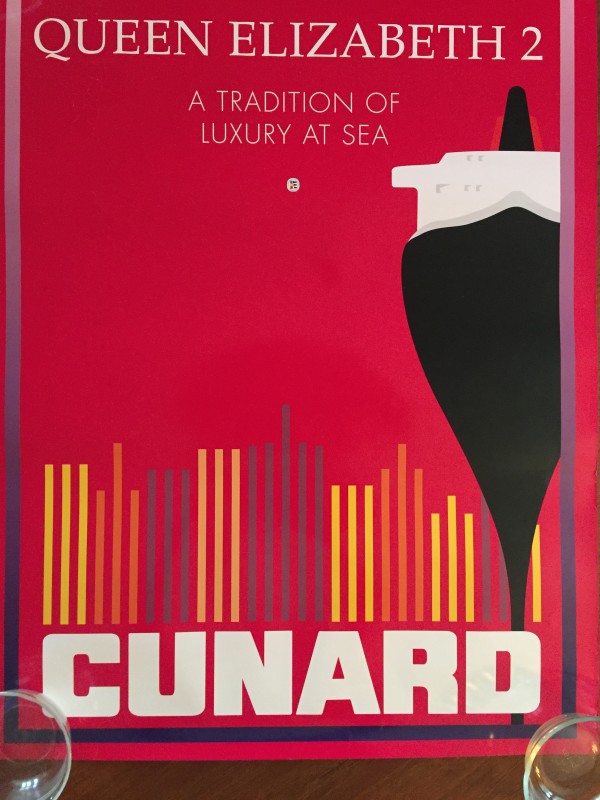 Cunard Queen Elizabeth 2 Lithograph