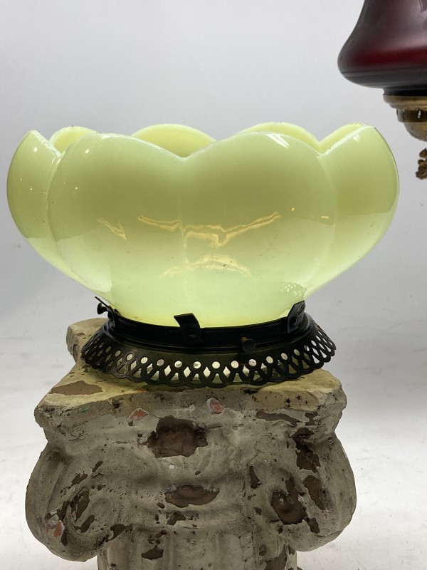 Yellow glass light shade