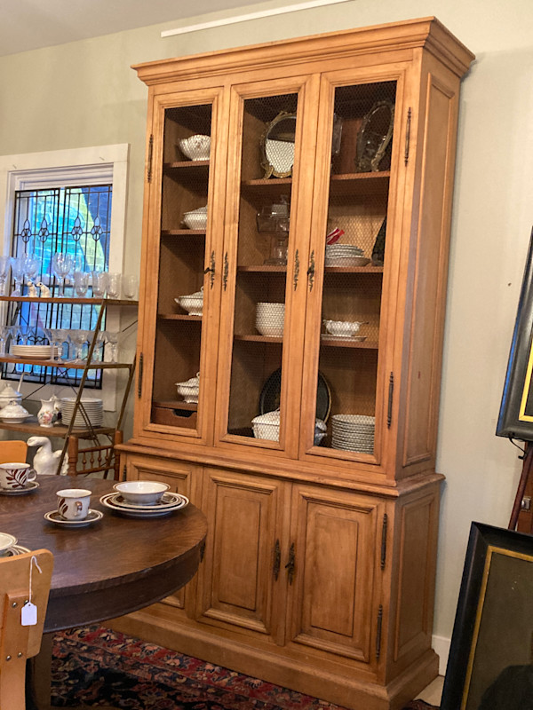 Walnut 2 piece French hutch