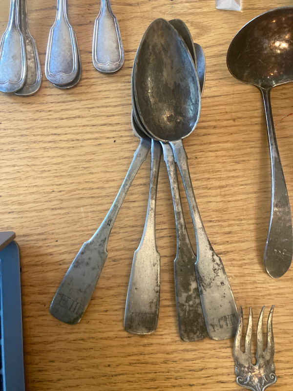 Set of 4 19th century Sterling spoons