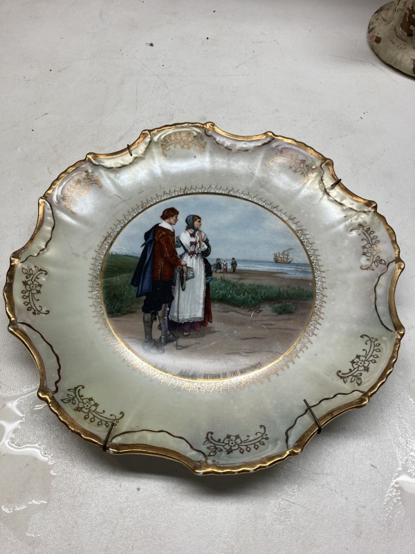 Hand decorated turn of the century plate