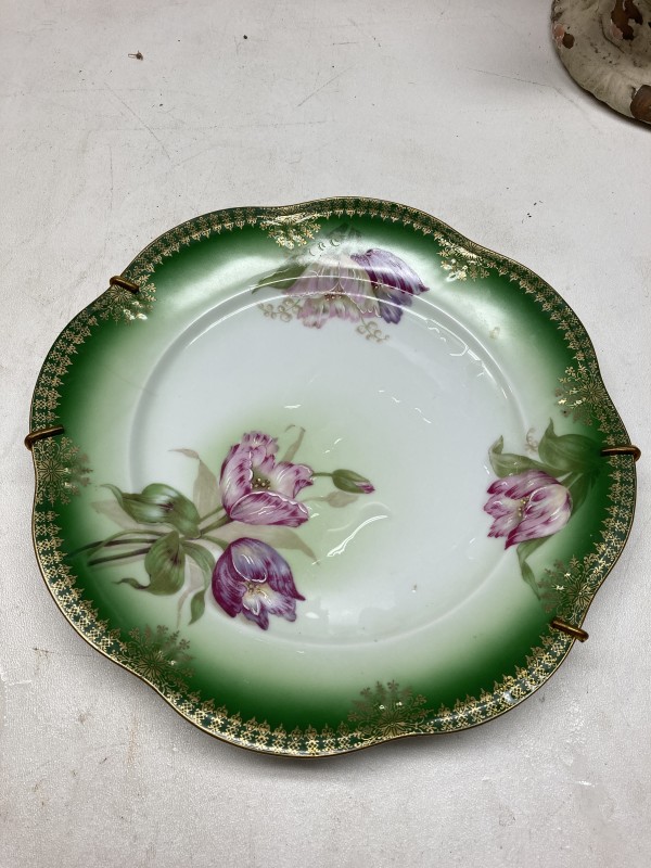 Hand decorated turn of the century plate