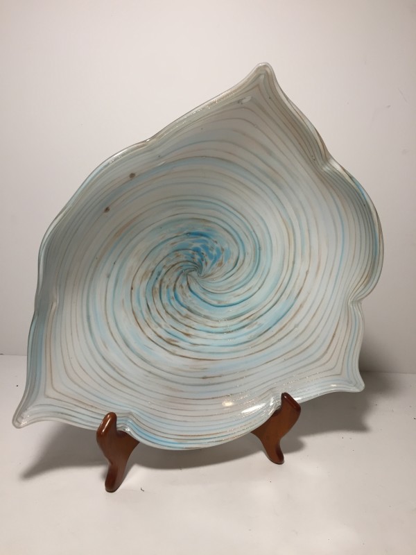 Murano art glass low bowl