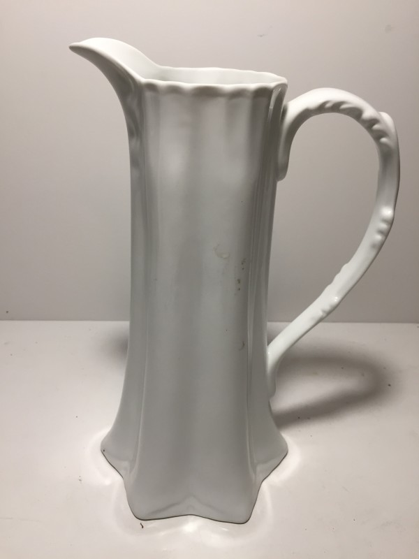 early white porcelain pitcher