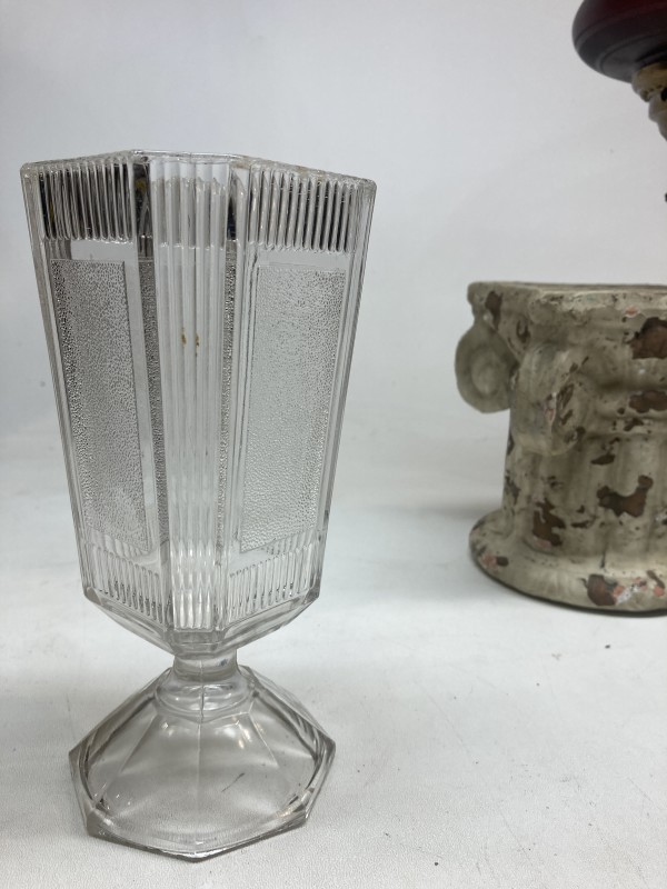 19th century EAPG clear glass spooner