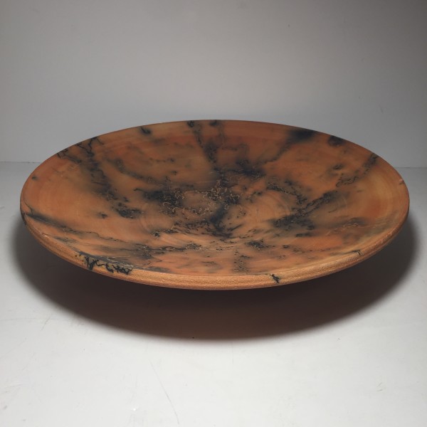 large rust covered raku bowl
