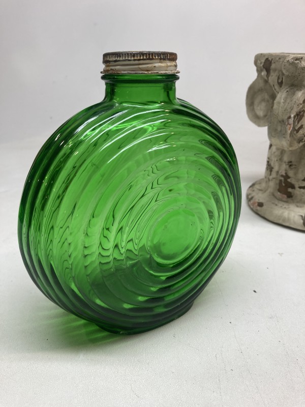 Emerald green water bottle with cap