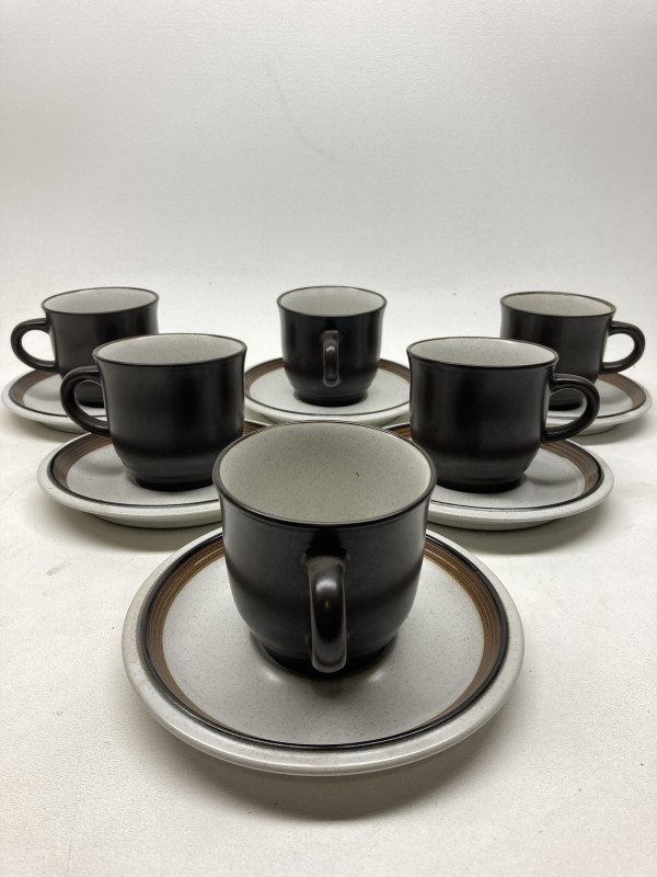 set of 6 Folkstone cups and saucers