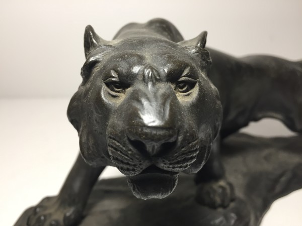 Meiji bronze lion  sculpture