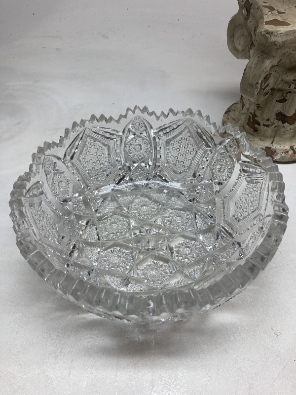 early cut glass bowl