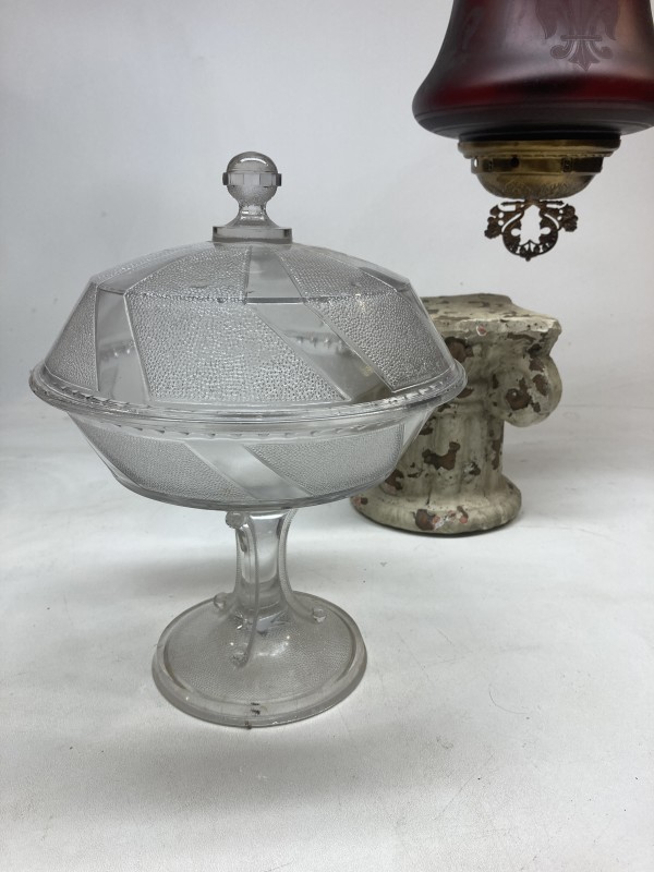Large covered EAPG compote