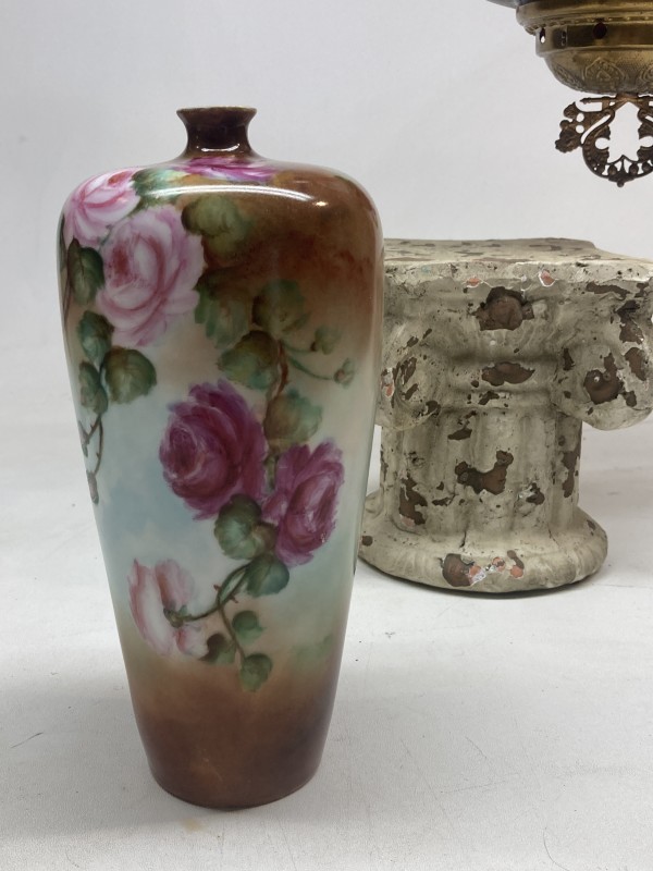 Hand painted rose vase by Rosenthal