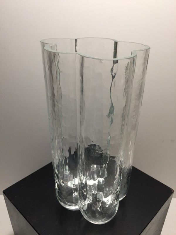 Art glass Scandinavian clear vase