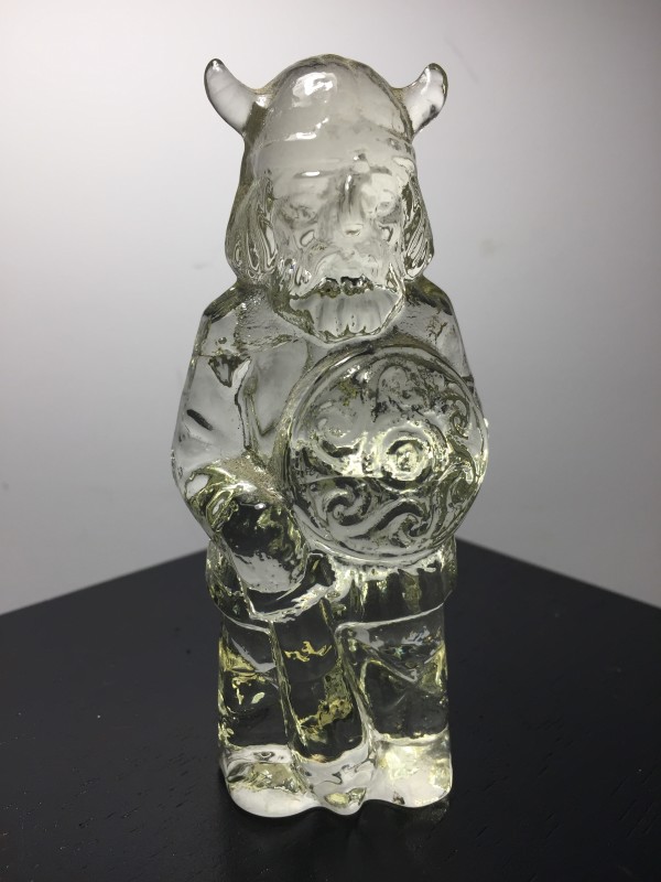 Scandinavian art glass Viking figure