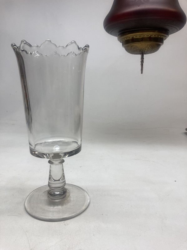 EAPG clear glass simple spooner