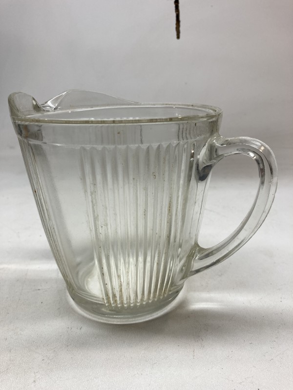 EAPG 1 qt glass pitcher with ribs