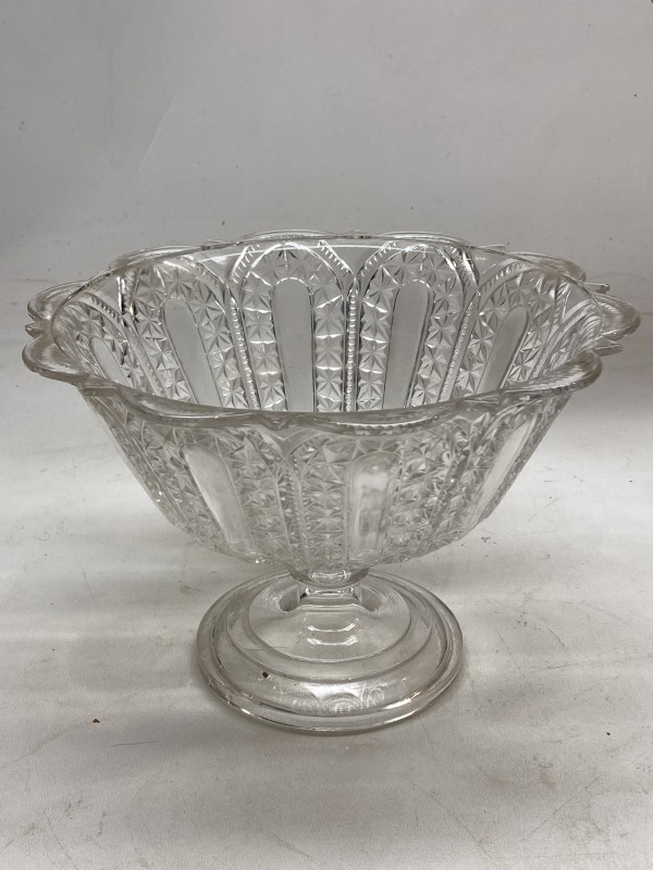 EAPG pattern glass fluted bowl