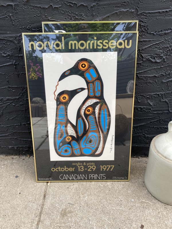 Framed Norval Morrisseau poster