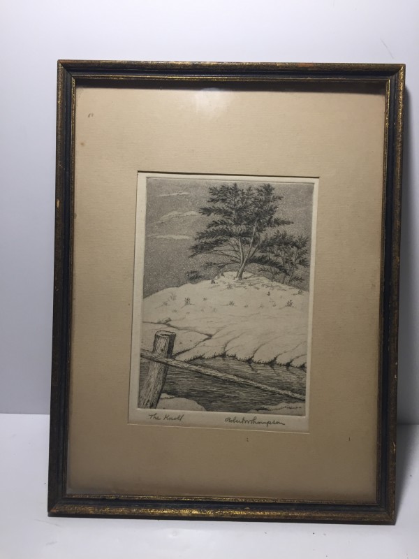 Original etching "The Knoll" by Robert Thompson
