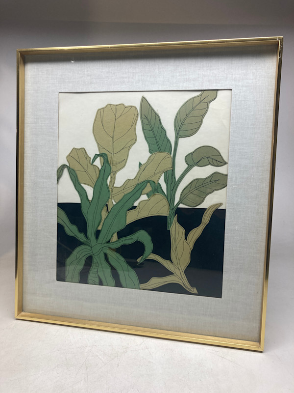 Framed collage botanical by Charlene Birmingham