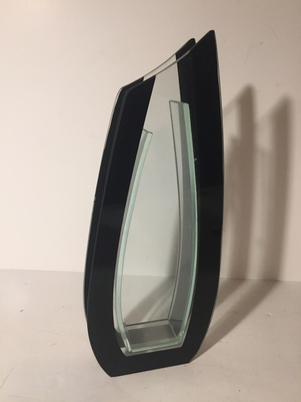 Post modern plate glass vase