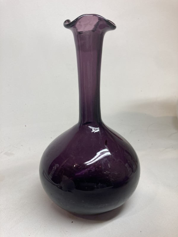 Purple narrow tall bud vase