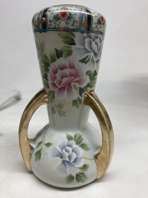 Nippon art glass vase