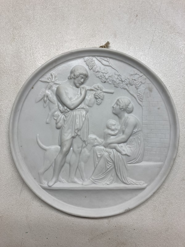 Danish white porcelain plaque