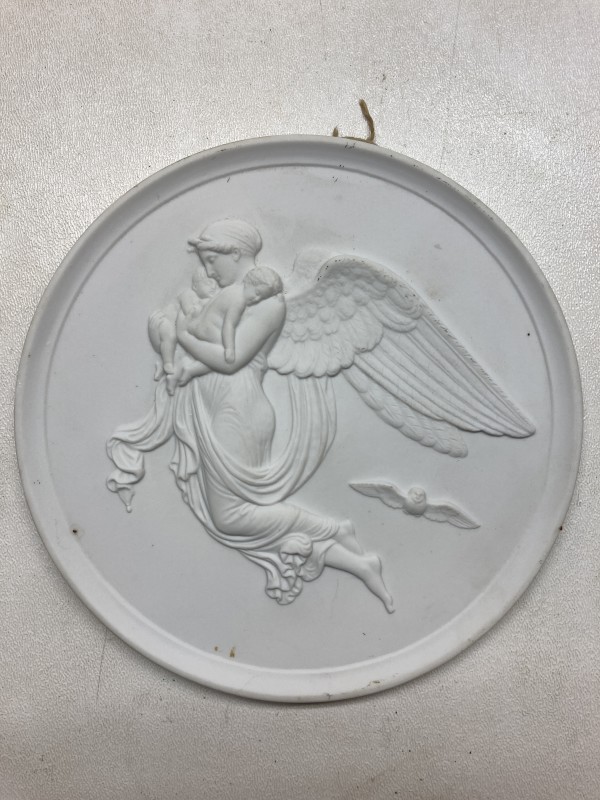 Danish white porcelain plaque