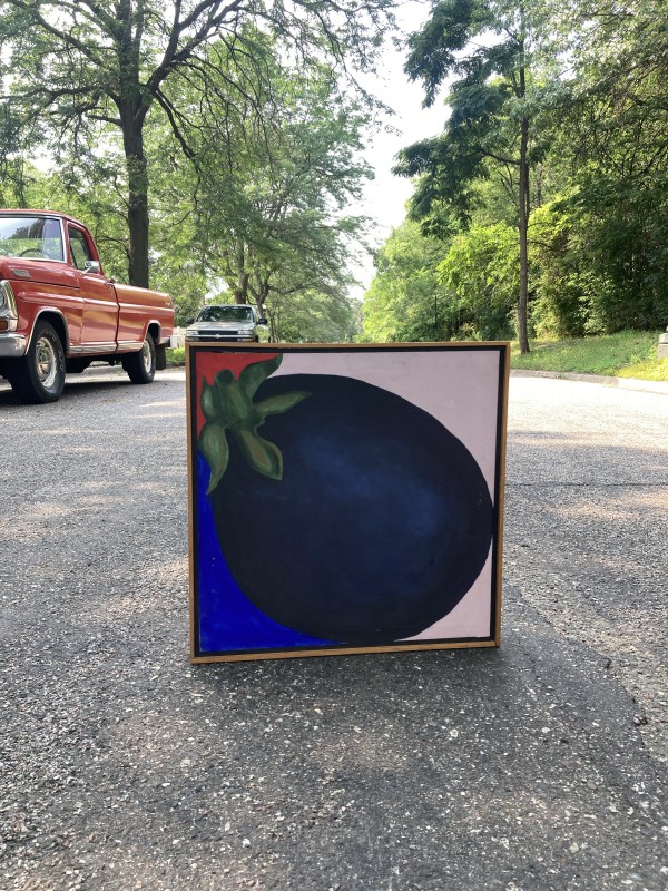 original painting of an eggplant