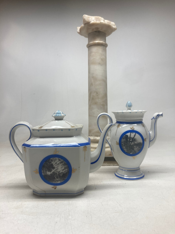 pair of Avenir Limoges porcelain pitchers