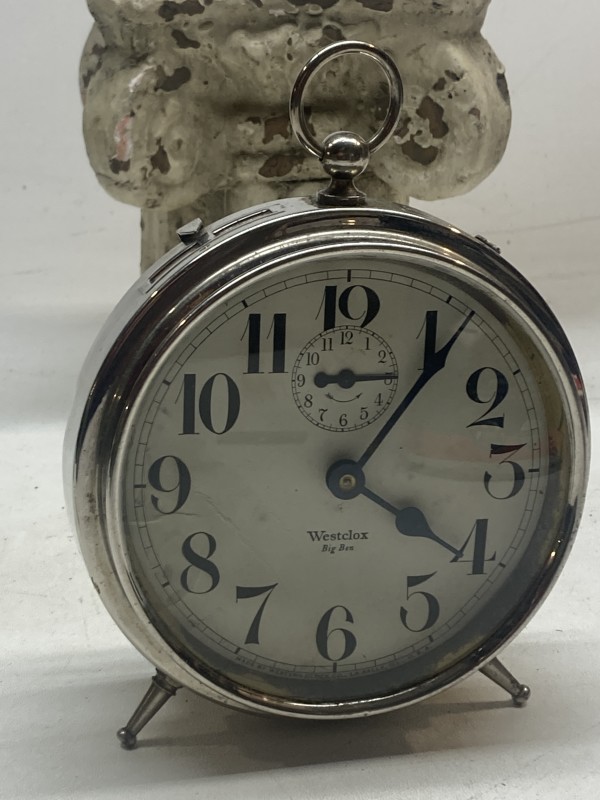 Westclock silver table top alarm clock