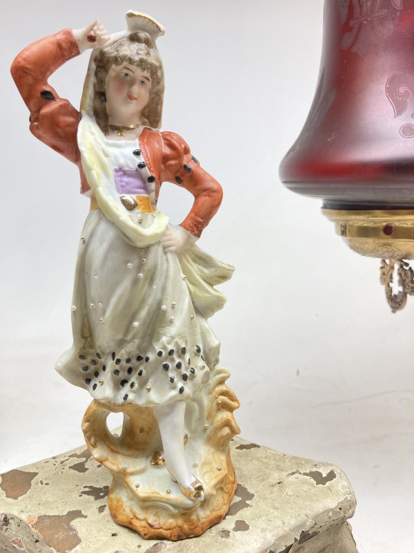 Hand painted porcelain female figure